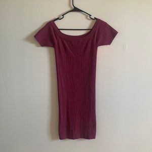 Over the shoulder knit dress